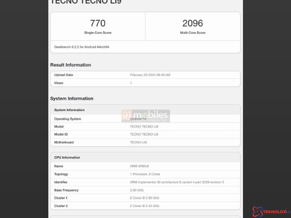 Tecno Pova 6 Pro Geekbench’te göründü!