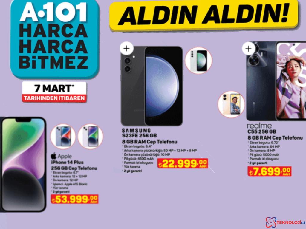 A101’de telefon şöleni: iPhone 14 Plus, Galaxy S23 FE ve dahası!