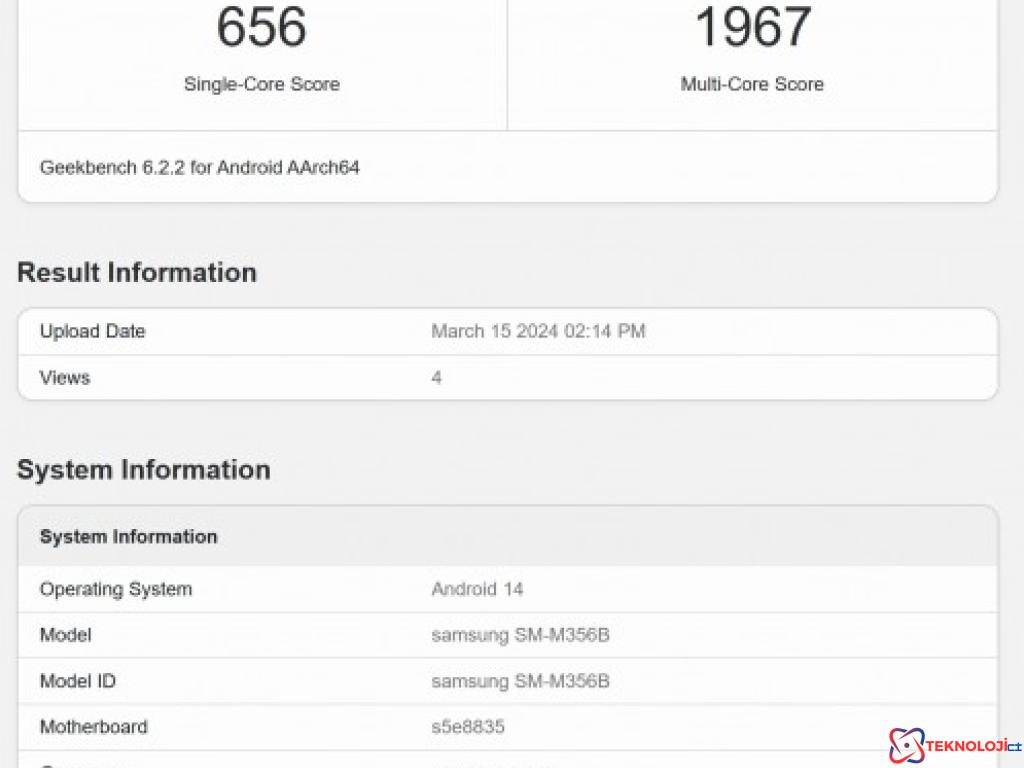 Beklentileri karşılayacak mı? Galaxy M35 5G Geekbench skoru sızdırıldı