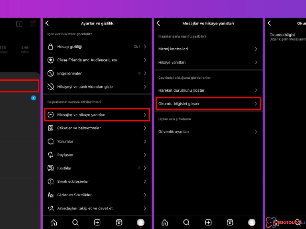 Instagram görüldü kapatma nasıl yapılır?