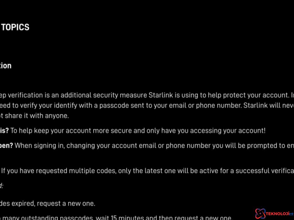 SpaceX, Starlink için İki Faktörlü Doğrulama Özelliği Ekledi