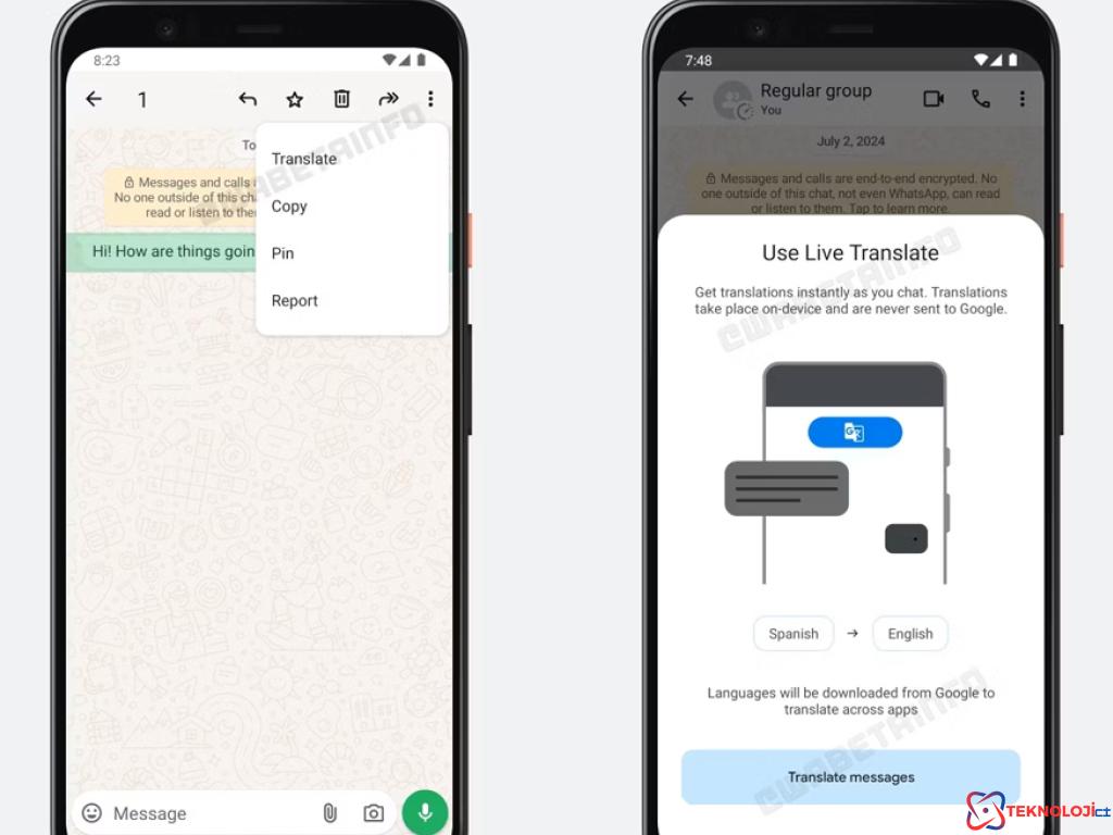 WhatsApp, Sohbetlerde Google Translate Özelliği Sunacak