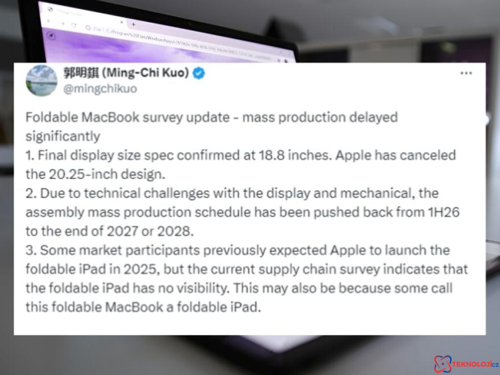 Ming-Chi Kuo'dan Komik Açıklamalar: Apple'ın Katlanabilir Ürünlerinde Gecikme!