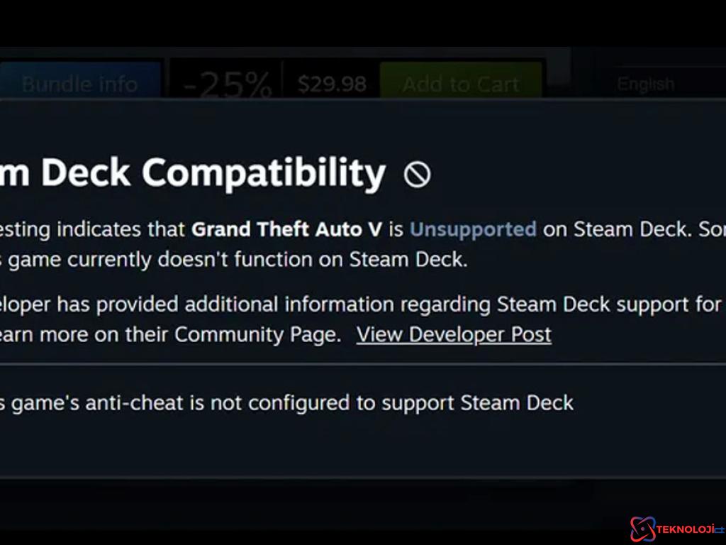GTA 5 Online Steam Deck Desteği Kesildi!