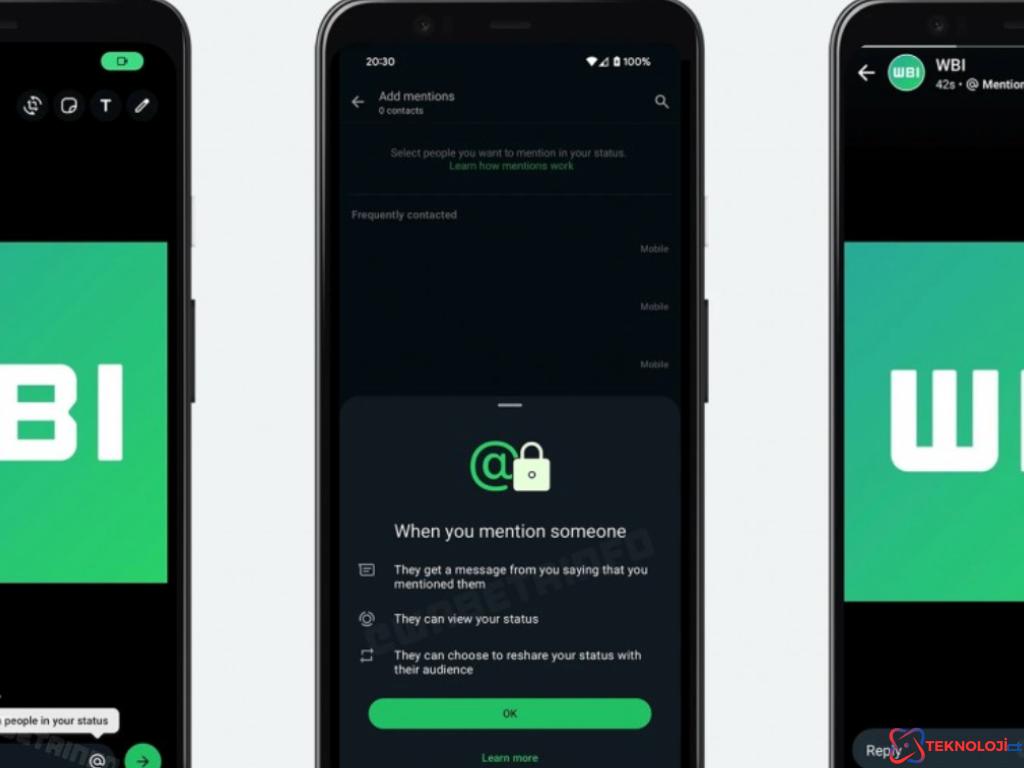 WhatsApp, Durum Güncellemelerinde Kişi Etiketleme Özelliğini Getiriyor!