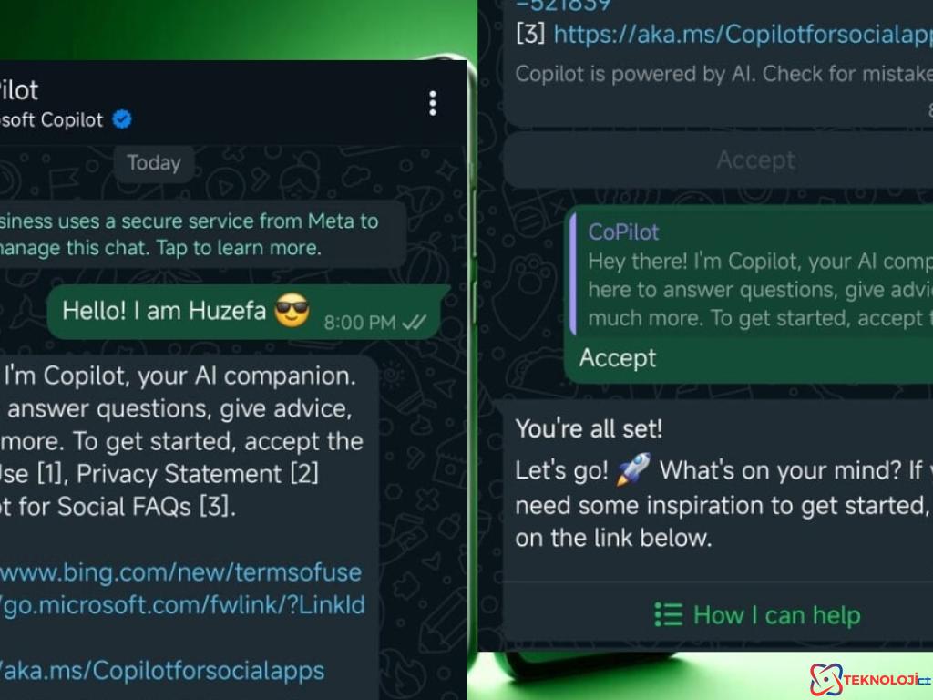 Microsoft Yapay Zeka Copilot ve DALL-E 3 Artık WhatsApp Üzerinden Erişilebilir