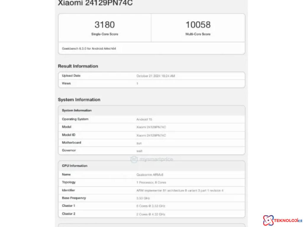 Xiaomi 15 Geekbench’te Göz Kamaştırdı!