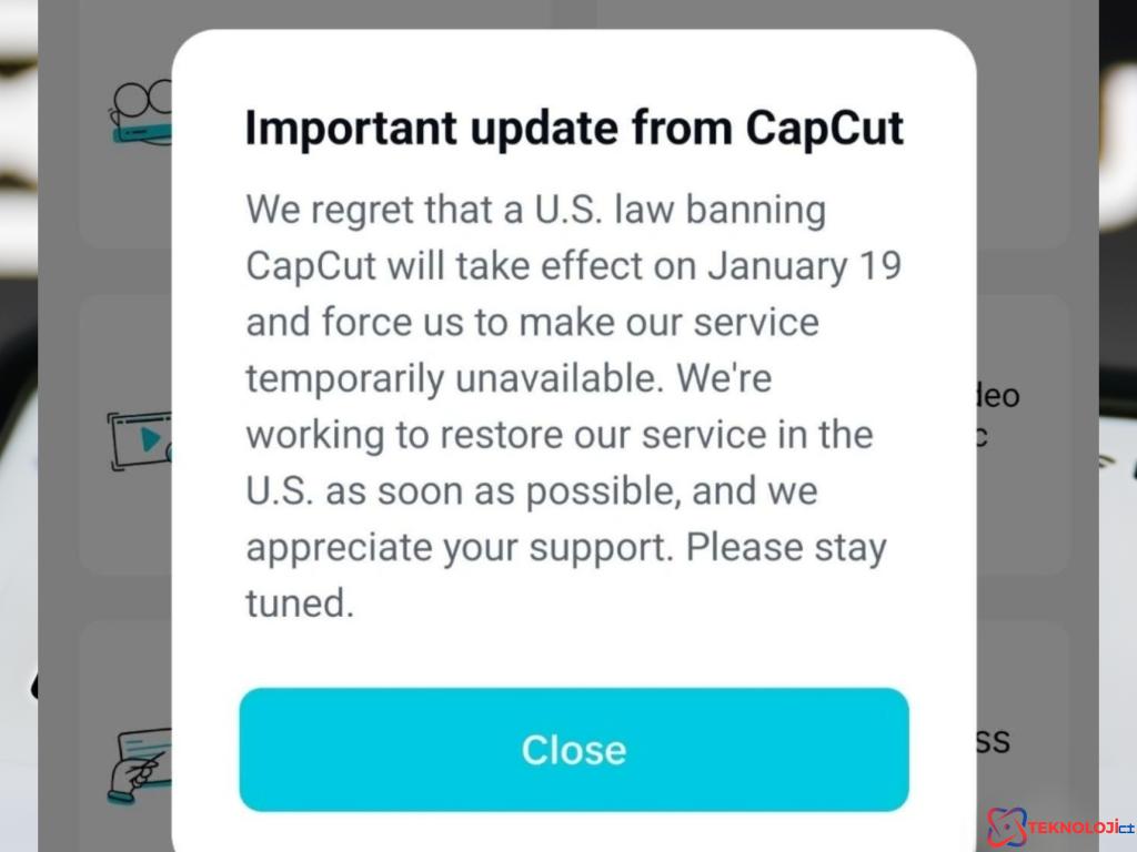 CapCut, TikTok'un Ardından ABD'de Faaliyetlerine Ara Verdi!