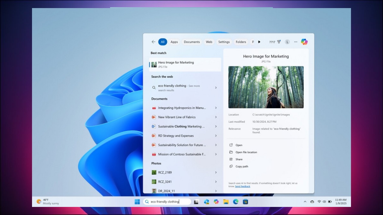 Windows 11 Yapay Zeka Destekli Arama Özelliği Kullanıcıları Heyecanlandırıyor