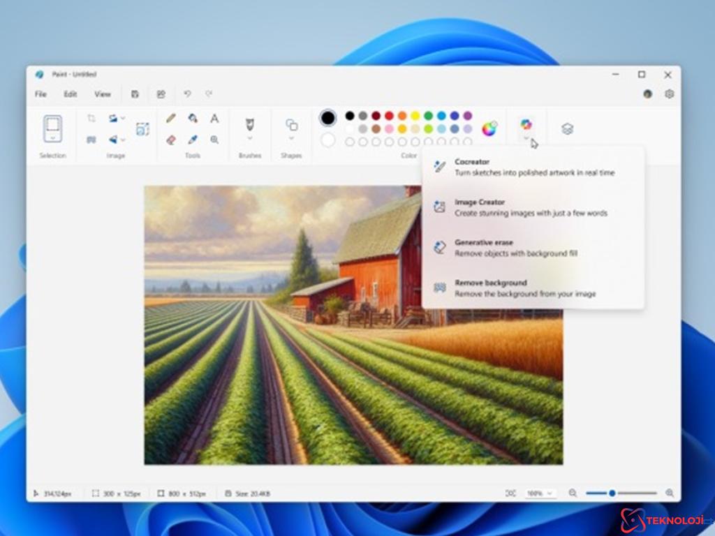 Yenilikçi Microsoft Paint ve Yapay Zeka İşbirliği
