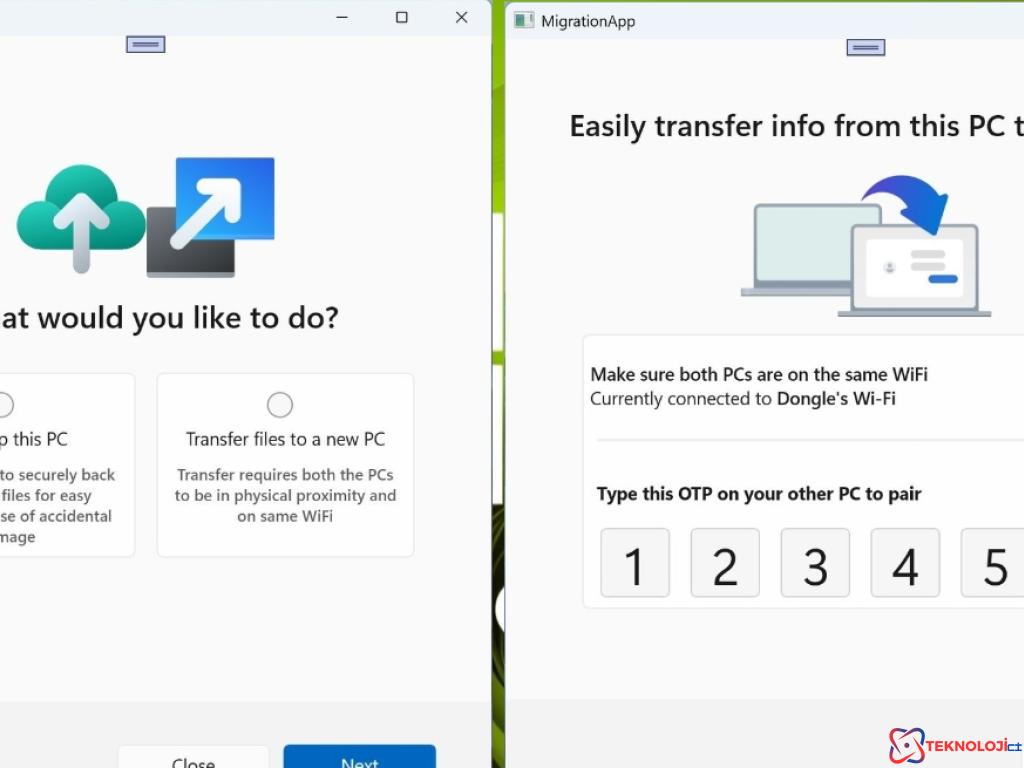 Windows 11 için Yeni Veri Taşıma Uygulaması